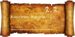 Kasztner Karina névjegykártya